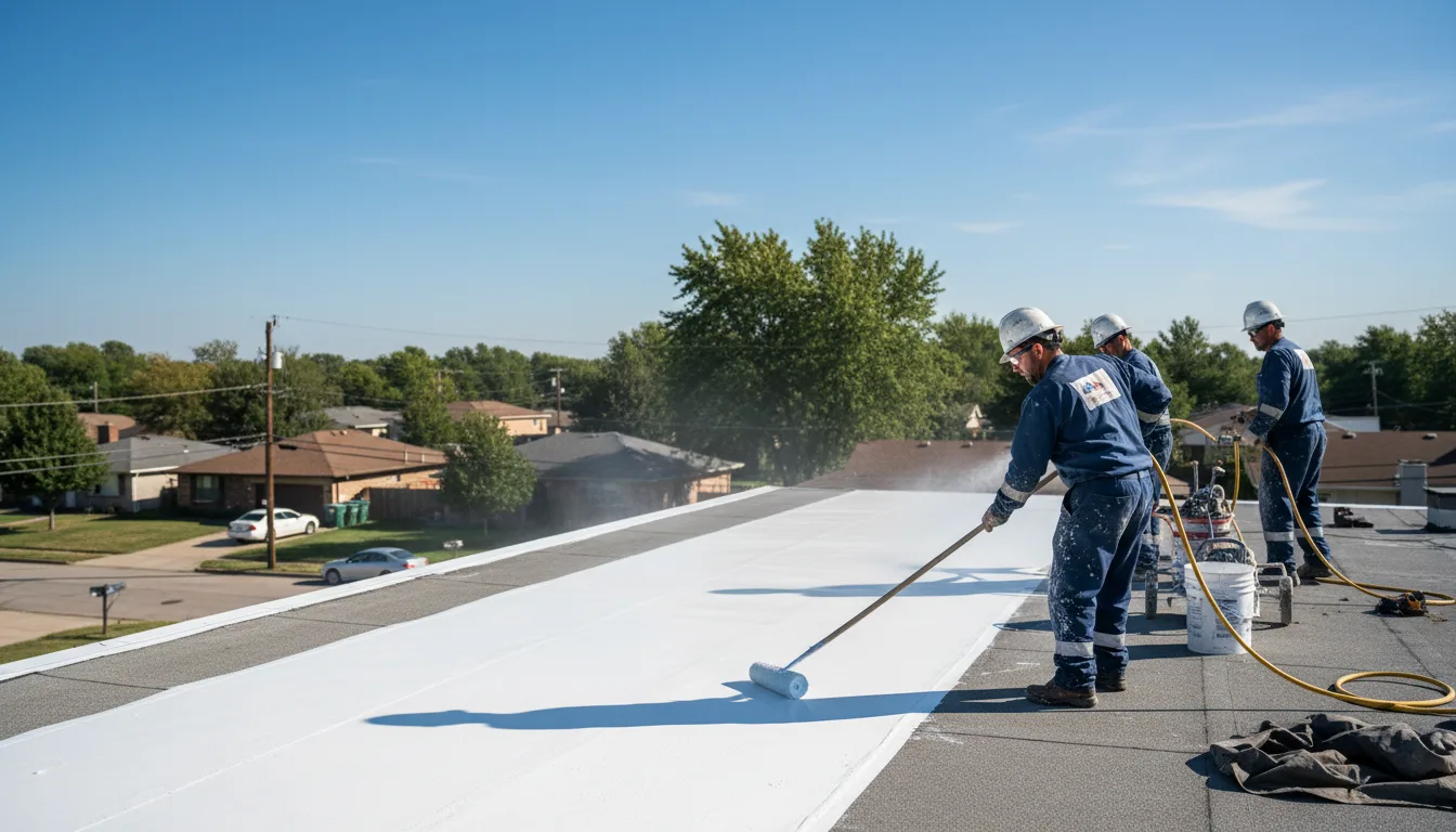 Commercial roof coating in Chouteau, OK near me